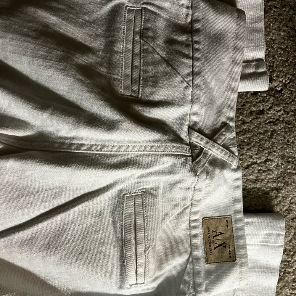 Armani exchange white jeans